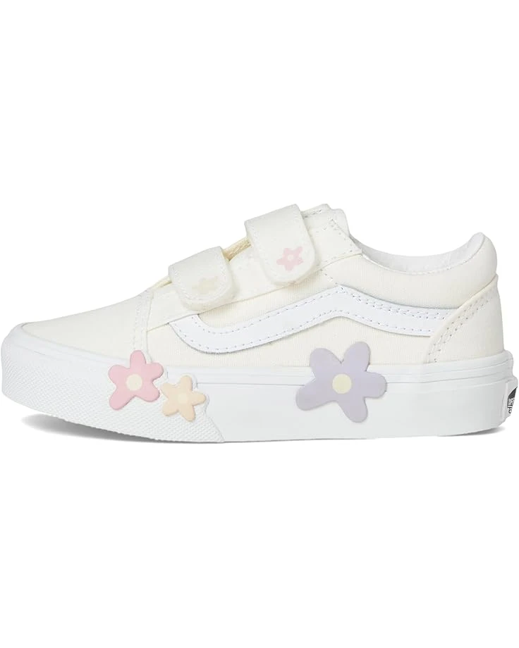 Vans Kids Old Skool V Flower (Little Kid) | Sneakers & Athletic Shoes 4 Vans Kids Old Skool V Flower (Little Kid) | Sneakers & Athletic Shoes - Image 4