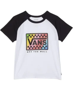 Vans Kids Rainbow Short Sleeve Raglan (Big Kids) | Shirts & Tops